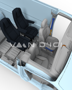 Single seat bench Comfort for Sprinter/Transit/Promaster - VanEquipped