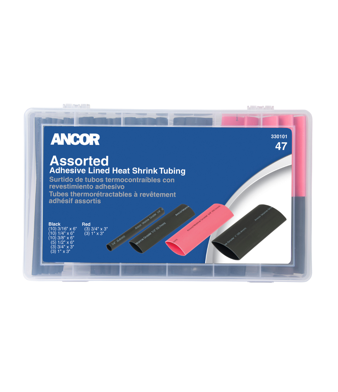 Ancor Marine Grade Adhesive Lined Heat Shrink Tubing – 1/2" Red, Corrosion Proof - View #2