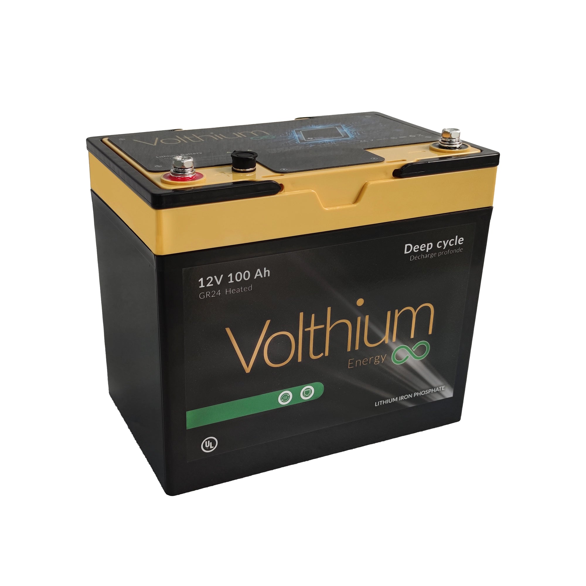 Batterie 12V Volthium 100ah Lithium (Autochauffante) - Van d'ici