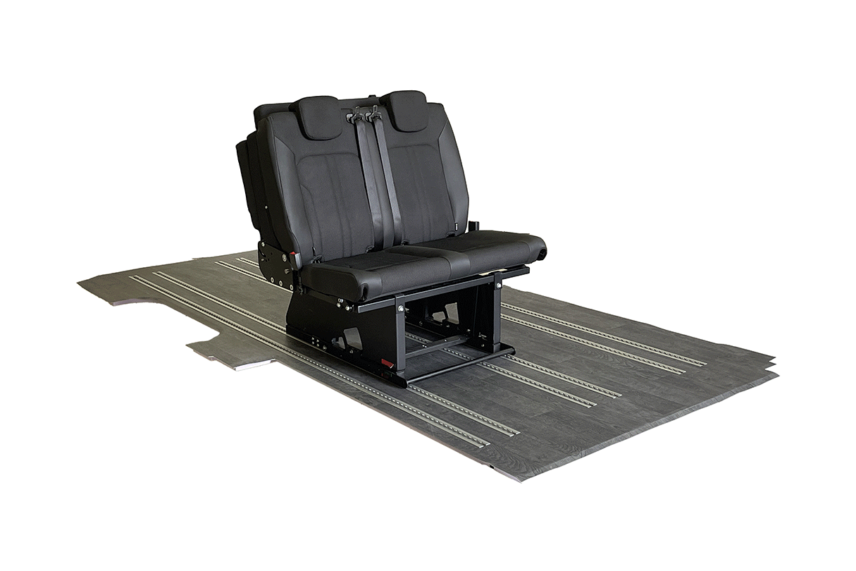 Banquette-Lit pour Sprinter/Transit/Promaster VanEquipped - 3 Places