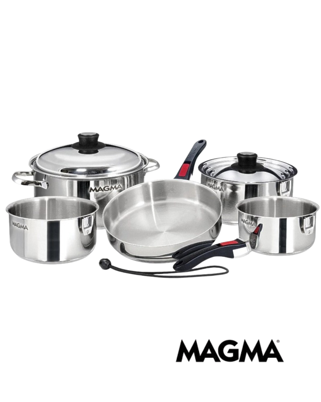 Casseroles pour induction 10 morceaux (acier inoxydable)